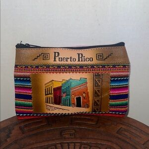 PUERTO RICO Vintage Tapestry Clutch Bag